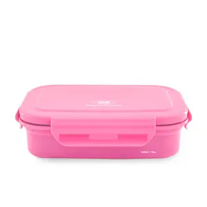 KeeperTen Microwave Safe Stainless Steel Food Storage Container(PINK, 18.9 oz / 560mL) Leakproof Bento Lunch Box, Dishwasher & Freezer Safe, BPA-Free, Odor Resistant, Reheat or Store Meals On-the-Go