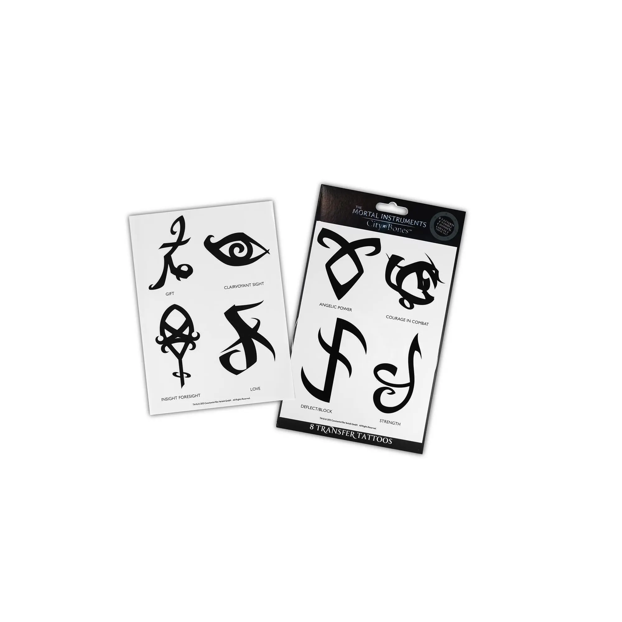 The Mortal Instruments City Of Bones Tatoos Battle Runes 8 Pack, Cosplay, Temporary Tattoos, Fantasy, Official License, Youth, 8 Pieces, Apply Temporarily