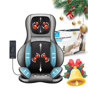 COMFIER Neck and Back Massager with Air Compress and Shiatsu , Adjustable 2D to 3D Kneading Technology for Full Body Relaxation, Back Massager with Heat , Gift for Mom Dad