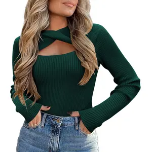 zeagoo Women's Pullover Sweaters Long Sleeve Cutout Knit Lightweight Crew Neck Fall Tops S-XXL Casual Womenswear Sizes run large Thin zeagoo Women's Pullover Sweaters Long Sleeve Cutout Knit Lightweight Crew Neck Fall Tops S-XXL Casual Womenswear Sizes run large Thin