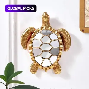Creative Gold Turtle Wall Hanging Decoration, Resin Wall Art Decor, Suitable for Living Room and Bedroom, Global Selection
