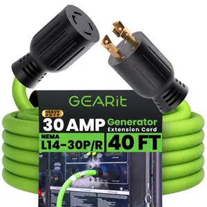 30 Amp NEMA L14-30 Generator Extension Power Cord