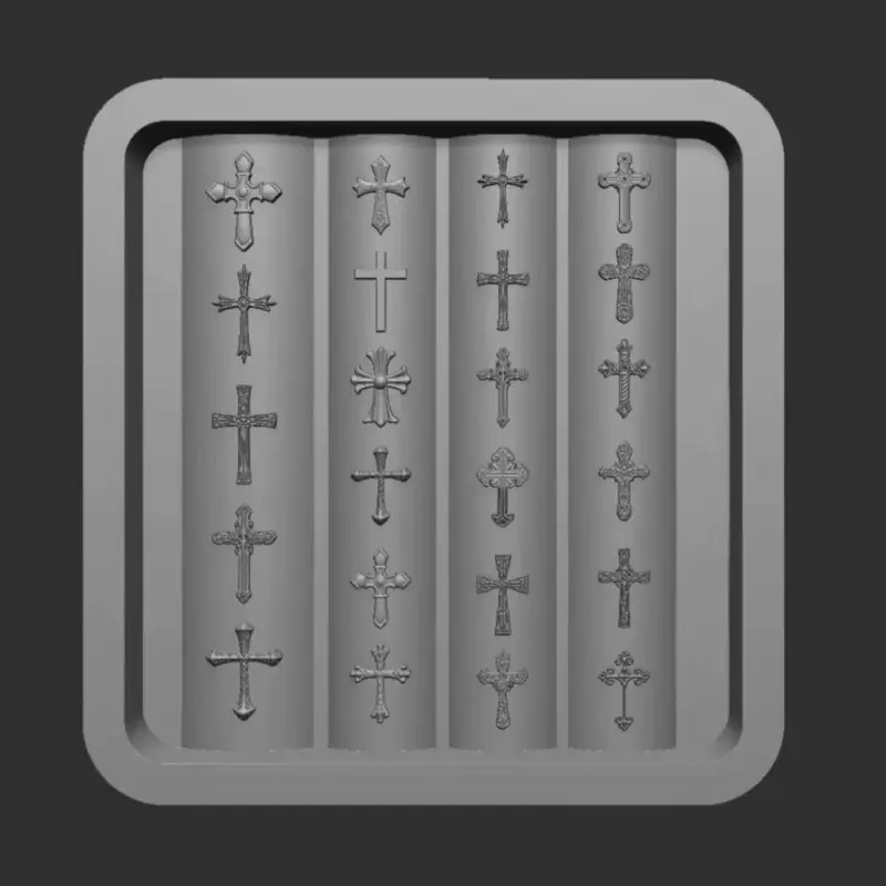 Cross Shape Silicone Nail Mold DIY Nail Charms Making Tool Nail Art Supplies Handmade Nail Art