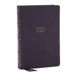 USED-KJV Holy Bible: Compact Bible with 43,000 Center-Column Cross References, Gray Leathersoft, Red Letter, Comfort Print: King James Version by Thomas Nelson (Imitation Leather)