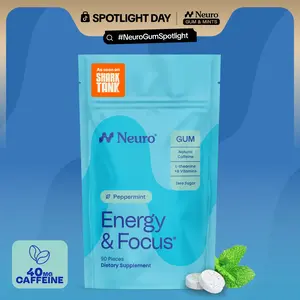 Neuro Energy Caffeine Gum/Mints for Energy & Focus (90 Pieces) - Sugar-Free with L-theanine, Caffeine, Vitamin B12 & Vitamin B6 - Peppermint Flavor