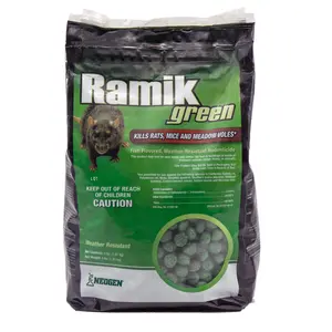 Fish Flavored Weather-Resistant Rodent Control Nuggets for Indoor and Outdoor Use, Long-Lasting Bait for Rats, Mice and Meadow Voles, 4 lb Bag