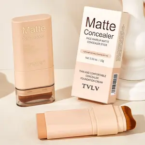 The Nine-color Foundation Stick, Comes with A Brush Tip. It Offers A Moisturizing Matte Finish, Buildable Radiant Coverage, and Can Be Layered for Coverage. It Creates A Flawless Base for All Skin Tones.