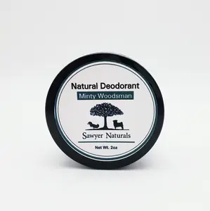 Aluminum-Free Natural Deodorant – Minty Woodsman (2 oz)