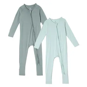 2-Pack Supersoft Bamboo Romper Premium Bamboo Viscose Baby Boy and Girl Clothes Infant Sleep Pajamas Footie Baby clothing