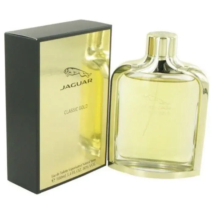 JAGUAR CLASSIC GOLD by Jaguar Men's Citrus-Floral-Fruity Musk-Vanilla EDT Spray, 3.3/3.4 oz, New in Box, Men's Cologne, Perfume For Sale, Elegant Cologne, Fragrance Scent, Men's Fragrance, Perfume Aroma Scent, Male Wear, 3.4 Fl Oz, Spray Bottle