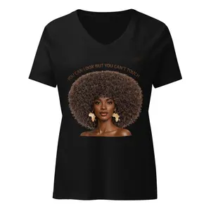 "You can look, but you can't touch" Women’s relaxed v-neck t-shirt