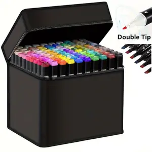 30 Colors Alcohol Markers Set, Dual Tips Blender Art Markers for Drawing Sketching Coloring Artist Pens and Underlining, Professional Permanent Sketch Markers