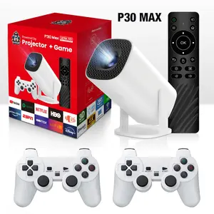 Portable 3D Game Projector, Android 11 WiFi 6 BT5.0 Home Theater Projector, Wireless Mini Projector with Game Function for Home Use