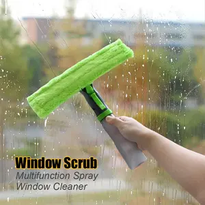Multifunctional 3-in-1 Water Spray Window Cleaner, Spray Scraper Brush Glass Scraping Wiper for Household and Automotive Glass Washing