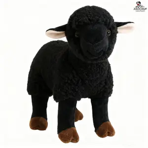 JIAJCHUF, Black lamb plush toy, Cuddly Stuffed Animal, a soft and cute lamb doll gift, suitable for children and collectors, with a unique design, Stuffed Animal Gifts, Cute Stuffies
