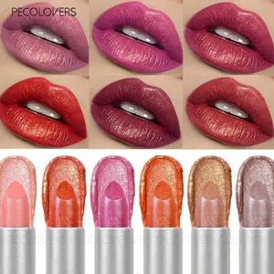 1PC Pearlescent Glitter Lipstick, Long Lasting, Non-stick, Suitable for Festival and Date Makeup, Glittery Lips, Lip Cosmetics, Luxurious Long Lasting
