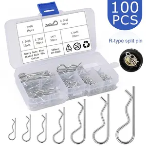 100pcs Wave Hair Clip Pins, Carbon Steel Tool, Open Pin Design, Durable & Reliable Fastening Solution, Ideal for Various Applications
