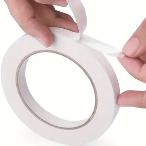 1 roll of double-sided tape, medium viscosity strong cotton paper tape, student manual office transparent ultra-thin hand torn paper tape, Adhesive Tape