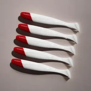 5pcs/10pcs/20pcs Fishing Lures, Head Tail Soft Bait, Silicone Realistic Fish Hooks, Ideal for Bass & Dogfish