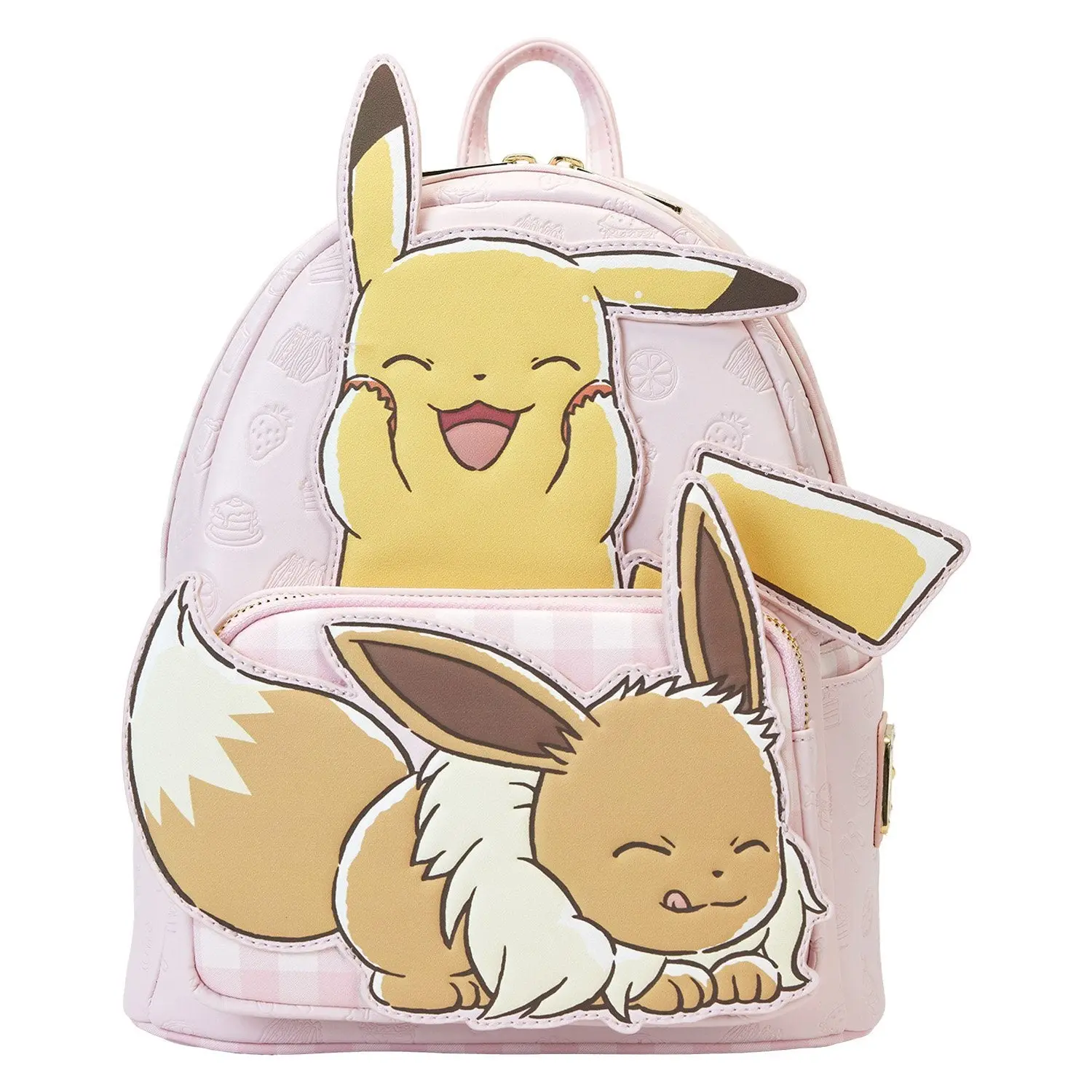Loungefly Pokemon Café Pikachu & Eevee Zip Backpack, Lightweight Cute Stylish Daypack, Versatile Collectible Functional Bag, Cute Stylish Daypacks, Collectibles, Faux Leather, Travel Backpack, Carry On Backpack