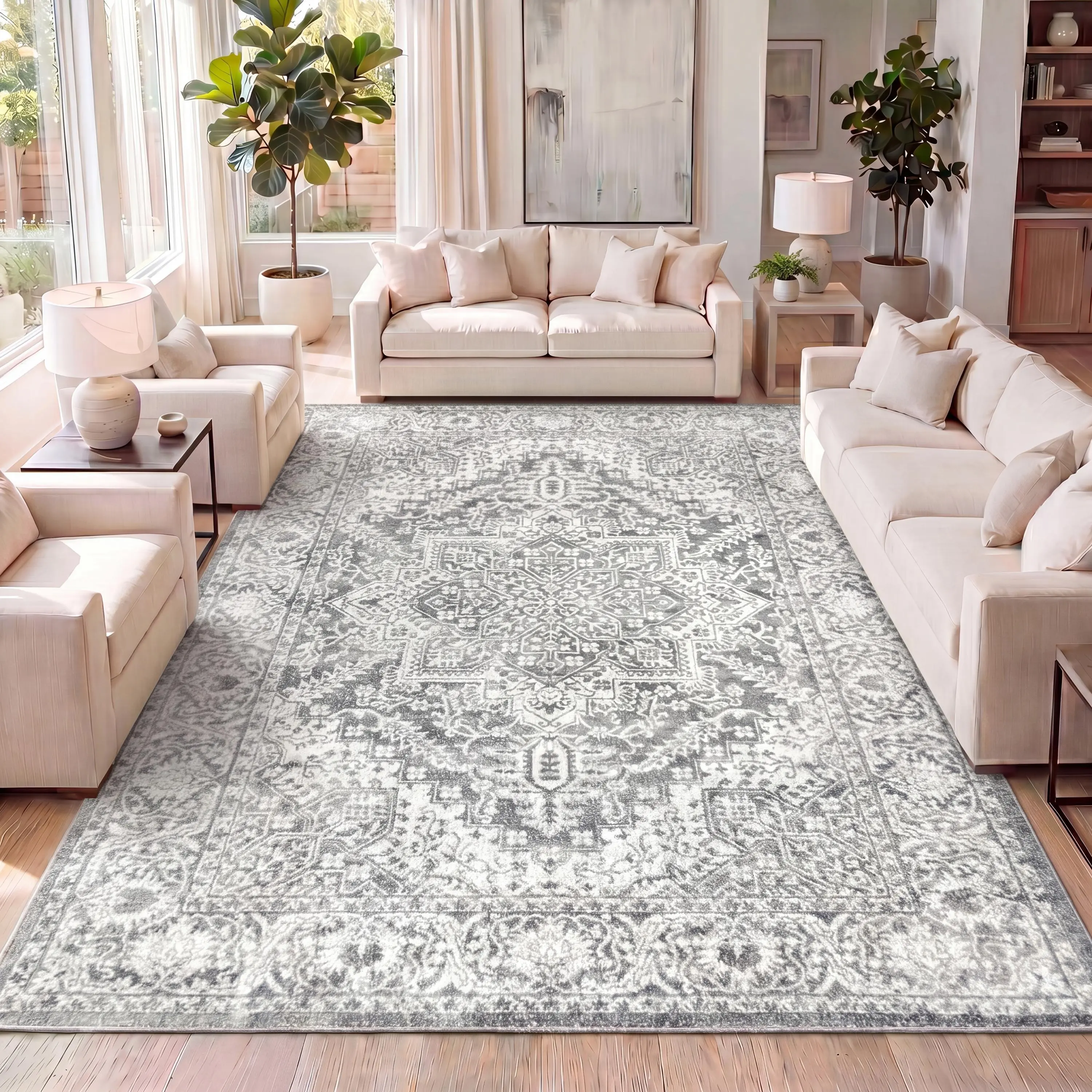 JONATHAN Y Modern Persian Vintage Medallion Indoor Area Rug - Elegant Home Decor Rug, Living Room Decor Piece, Bedroom Use, Elegant Rug