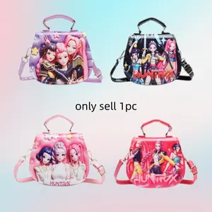 2026 new popular monster hunting girl cute children's handbag, mini cartoon printed shoulder bag, fashionable children's crossbody bag, perfect birthday gift for little girls, very suitable for girls' daily outdoor use and gatherings