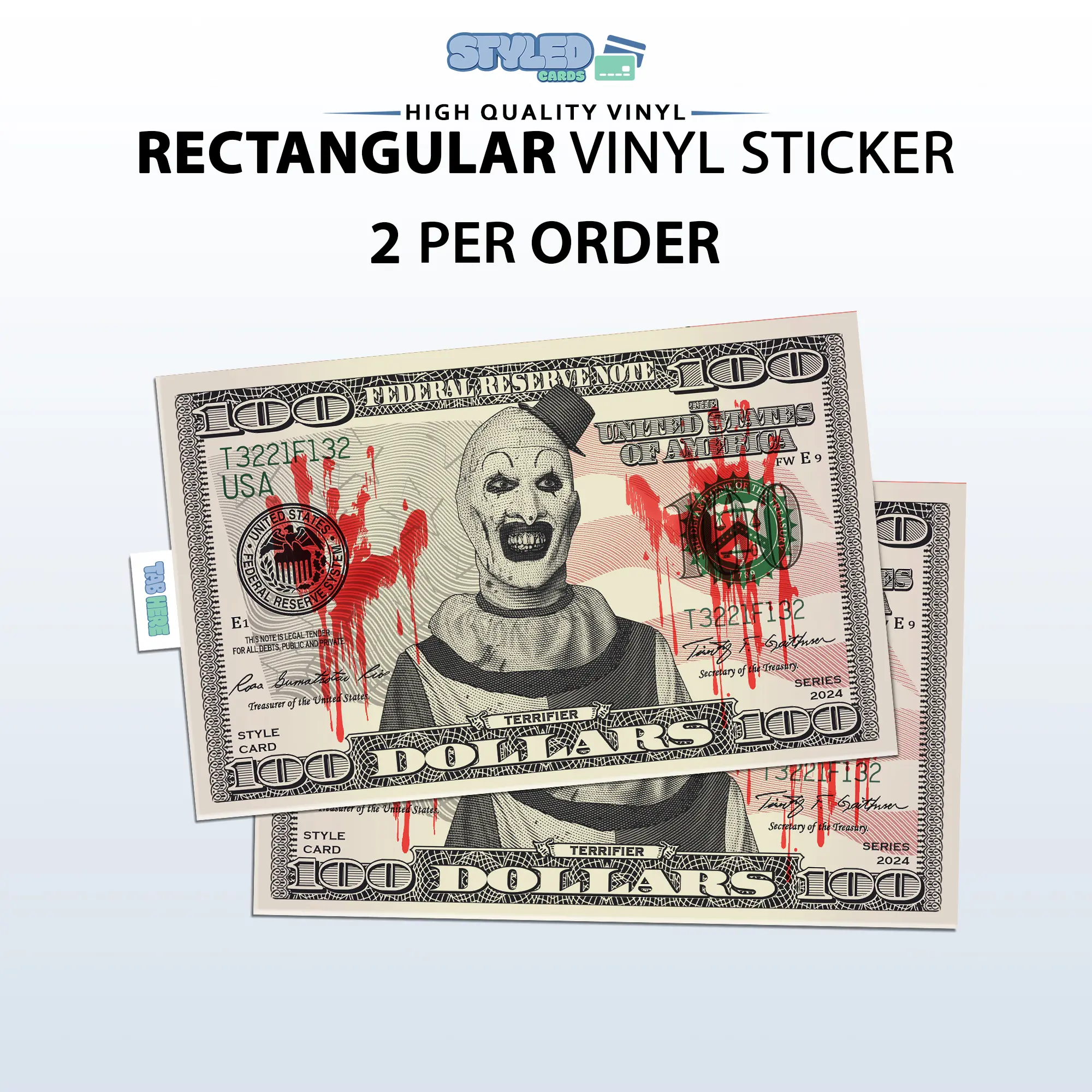 Halloween , Terrifier rectangular vinyl sticker
