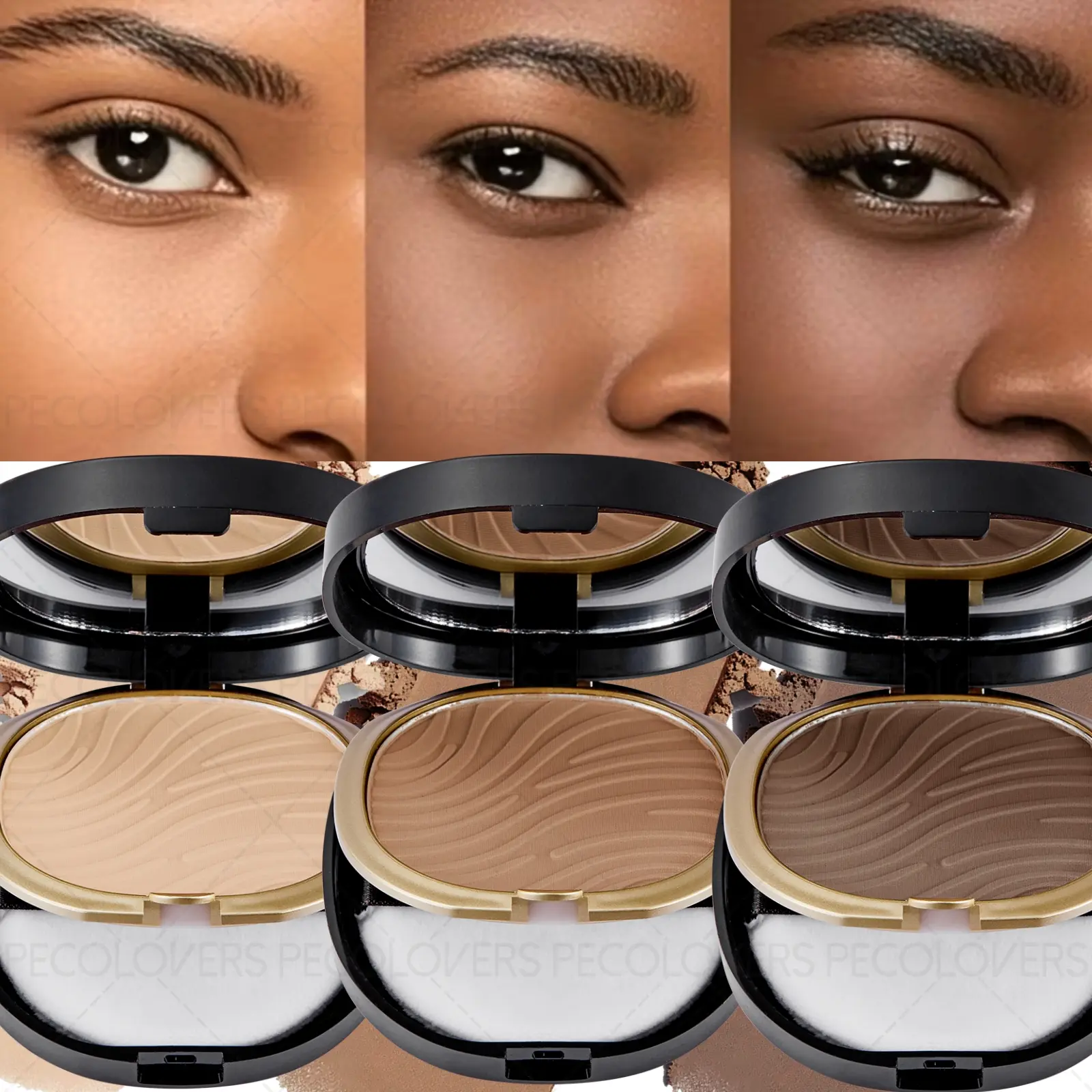 1PC Oil-controlling Matte Pressed Powder Foundation - Long-lasting Makeup Concealer, Suitable for All Skin Types, Full Coverage, Light Texture, Lightweight Natural Look, Invisible Pores, Convenient, Suitable for Daily Travel Use, Face Powder