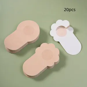 20 Pcs Disposable Breast Lift Tape, Invisible Bra for Support, Seamless Design, Curve Fit Large Sizes, Sexy Anti-Glare Lingerie, Accessories