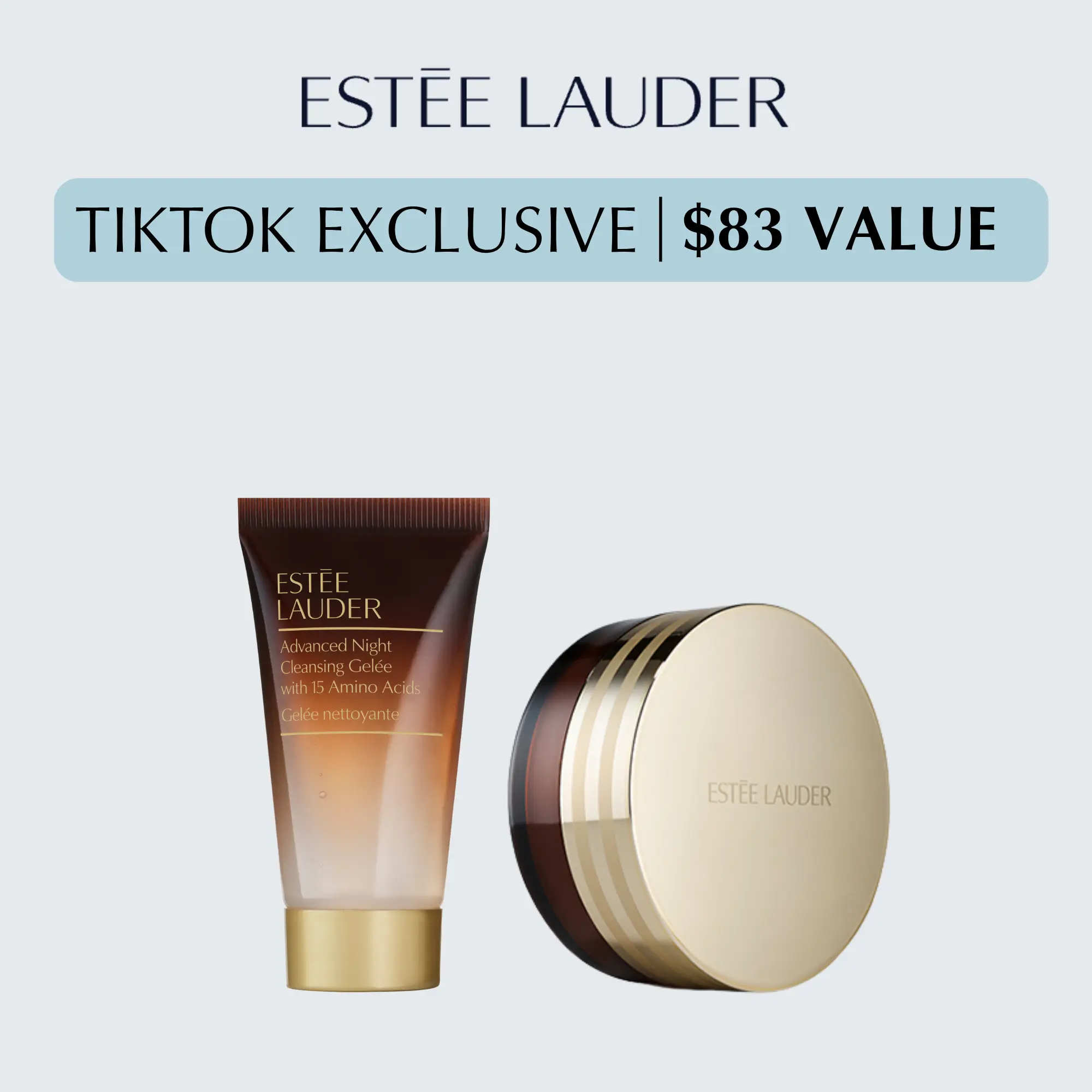 [Estée Lauder] Double Cleanse Duo | Advanced Night Cleansing Balm Cleanser with Lipid-Rich Oil Infusion + Advanced Night Cleansing Gelée Foaming Face Wash Cleanser with 15 Amino Acids | Makeup + Sunscreen | Deep Pore Cleanser