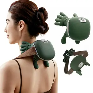 Electric, portable acupressure neck and shoulder massager, Neck shoulder relaxer, simulates human hand 4D kneading massage, used to relieve pain, relax muscles, and alleviate tension and knots