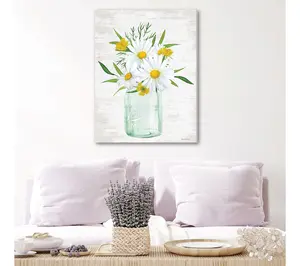 Courtside Market Spring Floral Bouquet Daisy 20x24 Canvas Wall