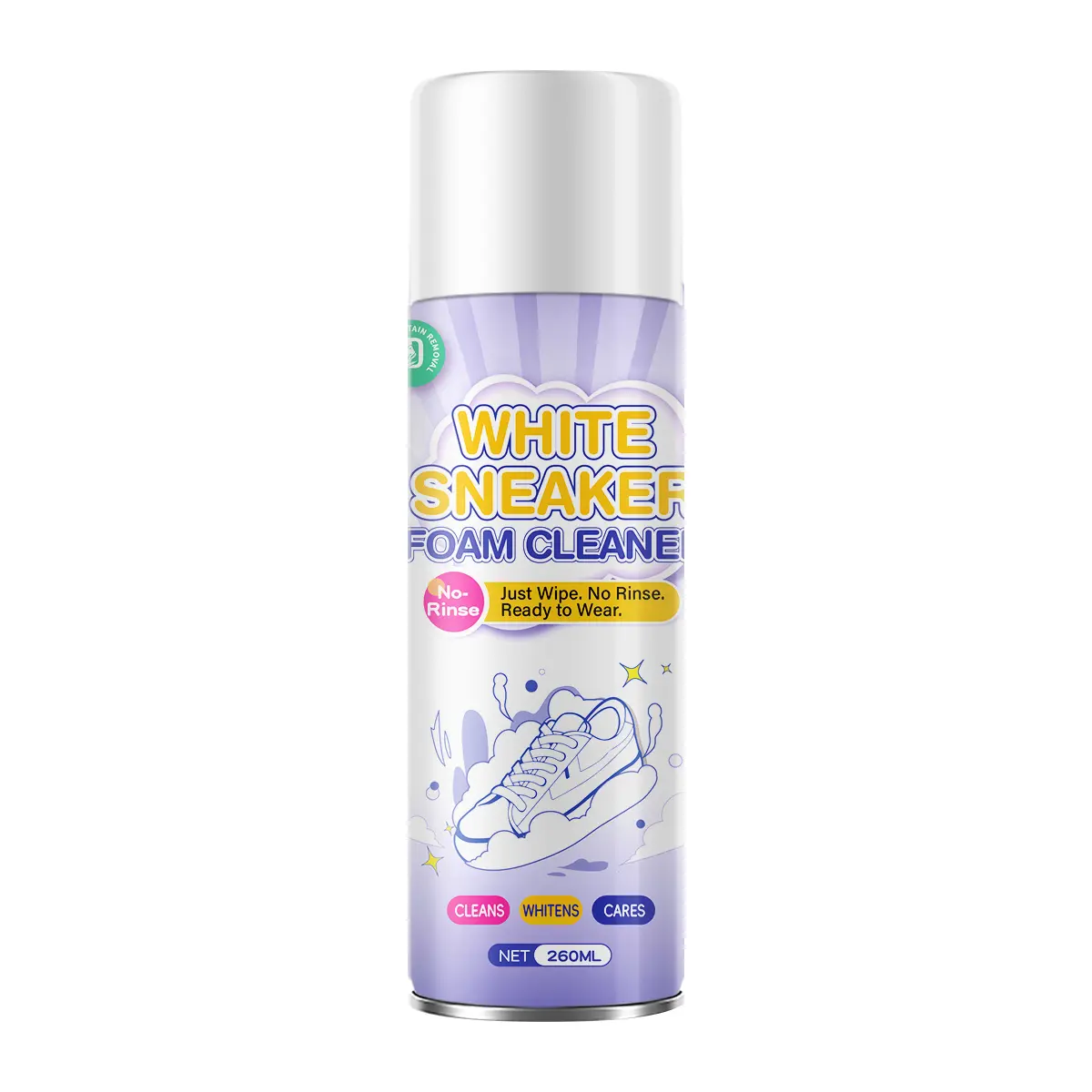 Portable Foam Shoe Cleaner Spray, No Wash Quick Clean Foam for White Sneakers & Casual Shoes