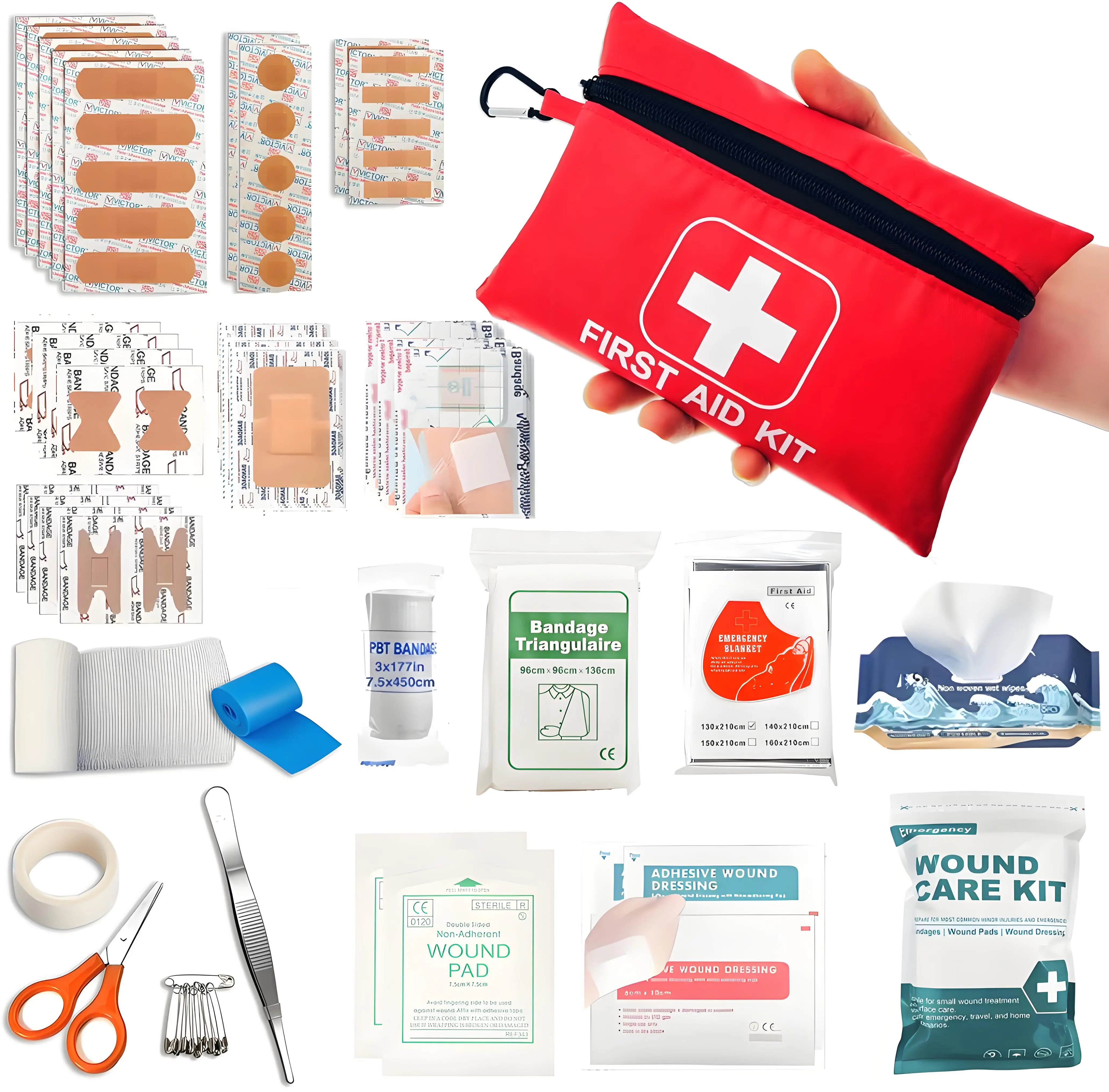 Tactical Trauma First Aid Kit, 159-Piece Military IFAK Survival Gear for Emergency Response, EMT, Hiking, and Travel, Survival Kit Gear, Trauma Medical Kit