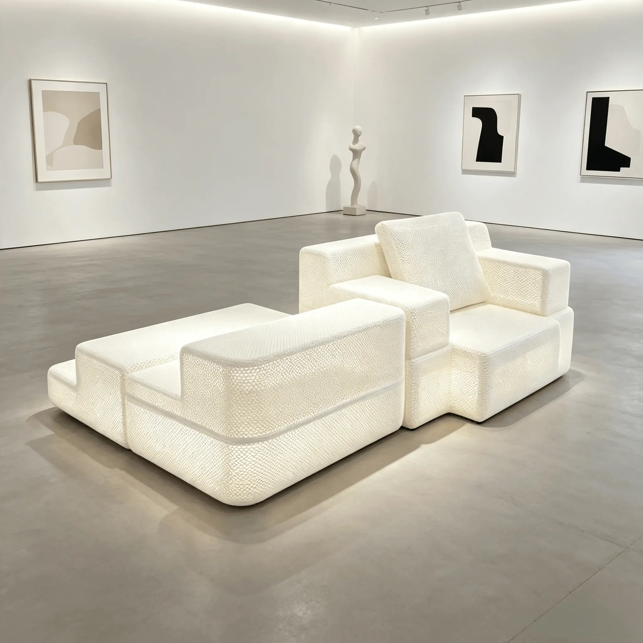 Multifunctional single-seat compression sofa that converts into a computer desk and simple office desk, featuring chenille padding for a comfortable seating experience, suitable for office workers.
