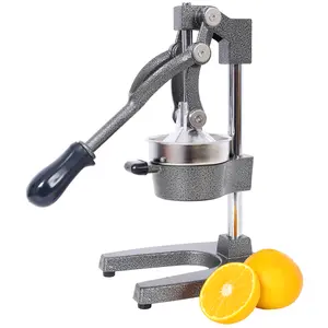 Cast Iron Citrus Juicer , Extra-Large Commercial Grade Manual Hand Press , Heavy Duty Countertop Squeezer for Fresh Orange Juice ,orange color, Kitchen, Utensils