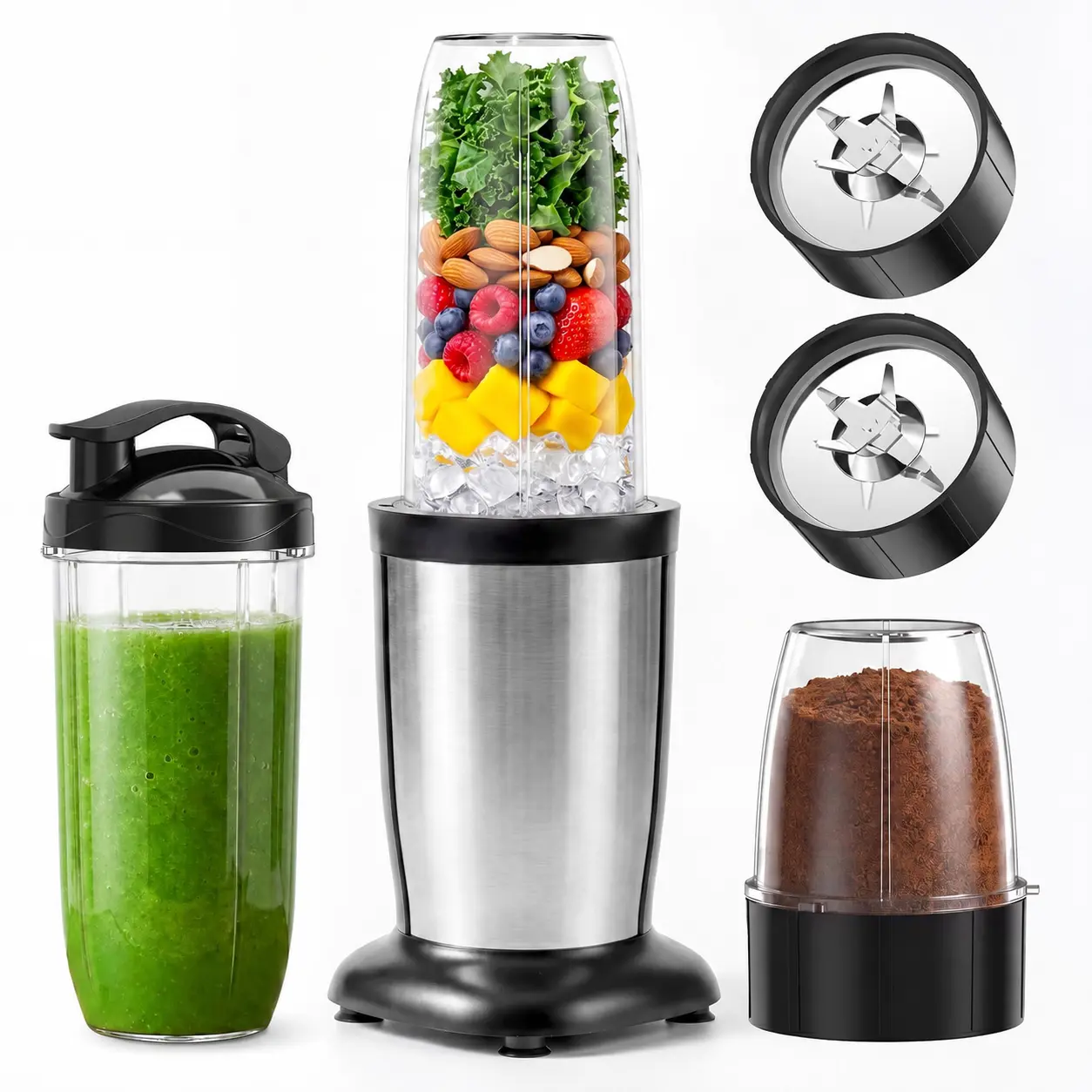 Professional Smoothie Blender Best Gift, 900W Portable Juicer Blender Suitable for Frozen Fruits and Ice Multi-functional Countertop Blender Dishwasher Safe Food Processor Similar to Juicer Machine Blade for Smoothies Juices & More,home essentials