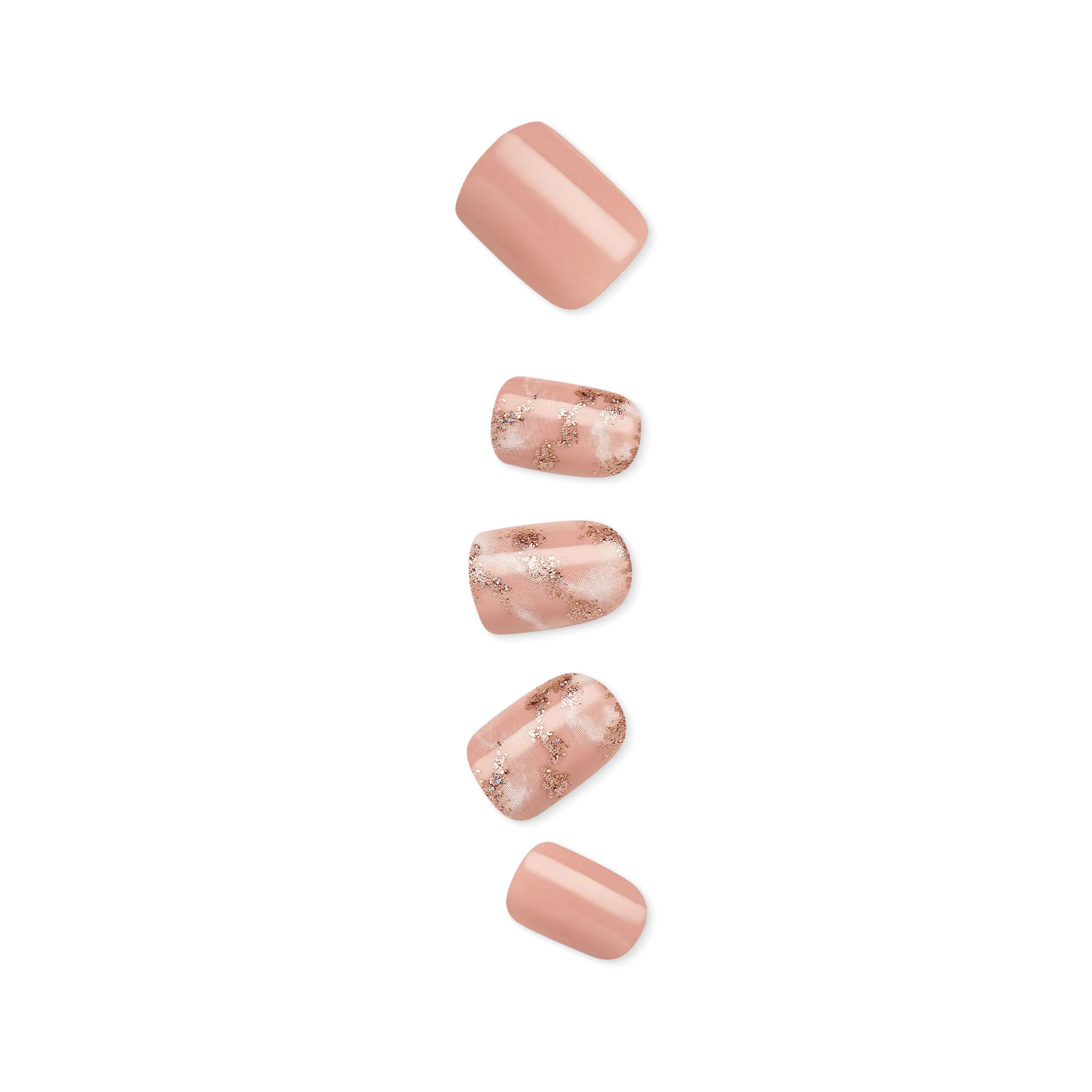 Impress Design No Glue Fake Press On Nails - Kingdom | Design, Pink, Short, Squoval, Manicure