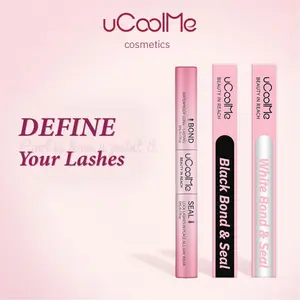 uCoolMe Lashes 2In1 Bond & Seal Waterproof Glue for Lashes Cluster Strong Hold for Beginner Friend 3in1 Makeup Glue & Remover