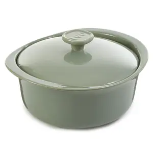 BergHOFF Balance Stone Casserole 9.5", 4.5qt. With Stone Cover, Sage