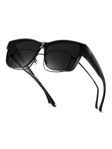Kimorn Oversized Fit Over Sunglasses for Women Men, Polarized Square Sun Glasses with UV400 Protection for Driving Outdoor Travel Summervibes