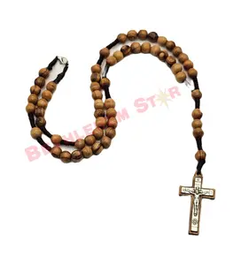 Olive Wood Rope Rosary
