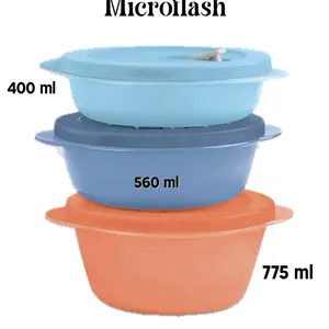 Set de tres microflash, para transportar y recalentar tu comida, uso en microondas! Y con 3 diferentes tamaños. Microwave Safe Reusable Meal Prep Containers