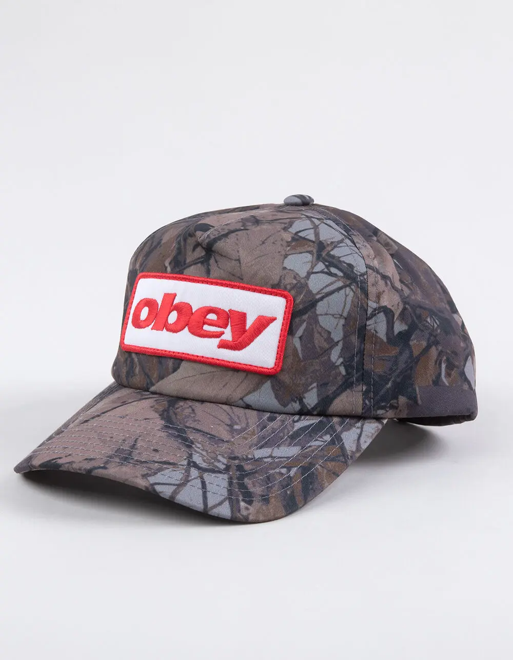 OBEY  Mens Ranch 5 Panel Snapback Hat, Camo Green