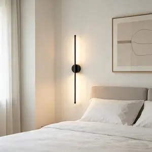 Long strip wall lamp, Led Wall Sconces 50cm charging Ambient Dimmable Led with remote control dimming, no wiring, magnetic suction line suitable for corridors, entrances, bedrooms, bedside, Lighting Modes Adjustable