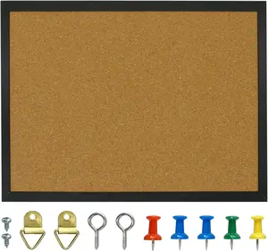 OWLKELA 14.6 X 11 Inch Cork Board Bulletin Board, Wall-Mounted Presentation, Message Notice Pin Board, Perfect for Office & Home Decor, School, Cubicle