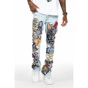 Espen Blue Stacked Flare Jean