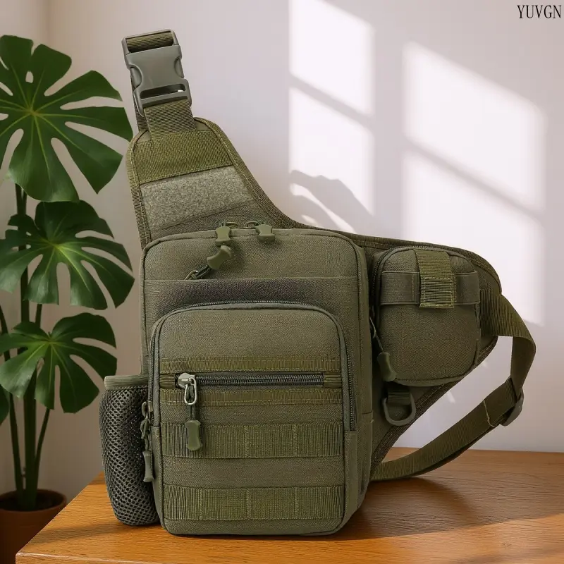 Men's Oxford Cloth Tactical Sling Bag - Multi-Pocket Crossbody Chest Shoulder Bag for Outdoor Sports, Hiking & Daily Use, Tactical Shoulder Bags tiktokshopbacktoschool
