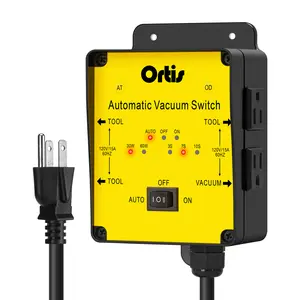 2025 New! Automatic Vacuum Switch, Ortis Dust Control Autoswitch for 3 Power Tools, Delay Vacuum On/Off to Prevent Circuit Overload and Tripping, Adjustable Actuation Threshold