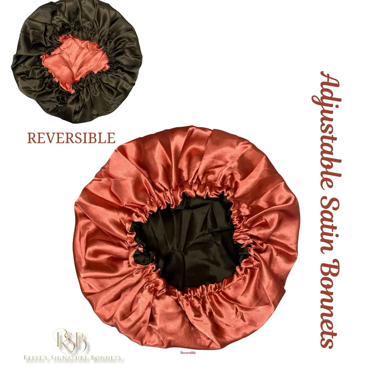 Adjustable Reversible Satin Bonnet